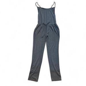 Freeloader Women’s Soft Cozycore Heather Grey Drawstring Jumpsuit — MEDIUM